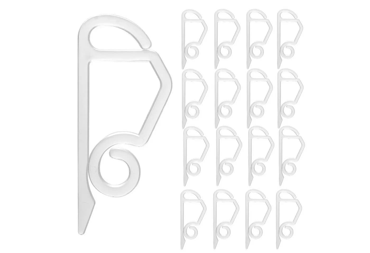 Weihnachtswunder® Dekohaken 50er Set Weiß Flexible Dachrinnenhalterung - Bild 2