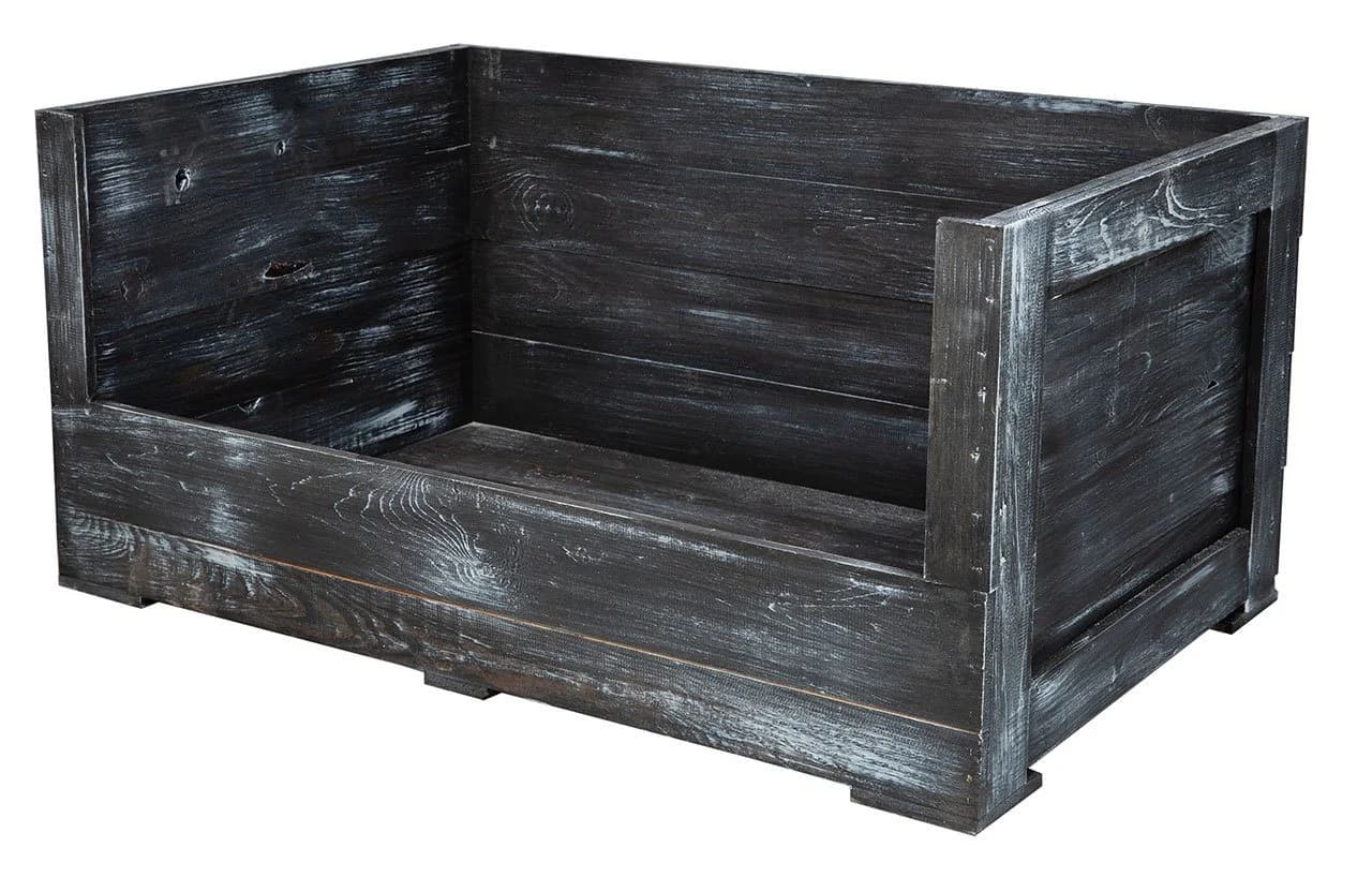 Kistenkolli Altes Land Hundebett Balu Shabby Schwarz - Bild 5