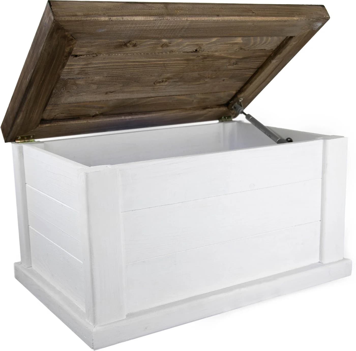 Kistenkolli Altes Land Holztruhe UK Weiss/Braun mit Zylinder-Verschluss - Bild 2