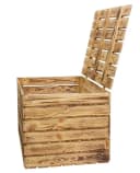 Kistenkolli Altes Land Holztruhe 80er Geflammt mit Deckel Bild 3