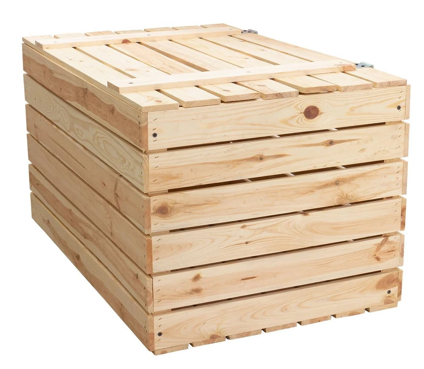 Kistenkolli Altes Land Holztruhe Natur mit Deckel - Bild 3