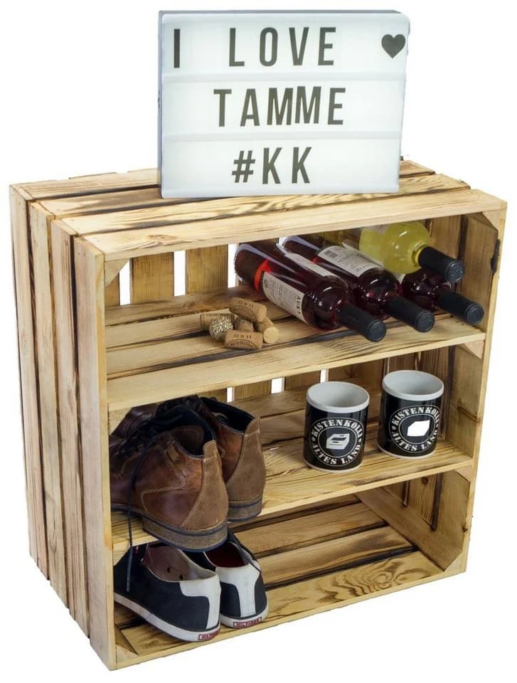 Kistenkolli Altes Land Allzweckkiste 2er Set MIX Obstkisten Regal Bertha & Tamme geflammt - Bild 4