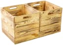 Kistenkolli Altes Land Allzweckkiste Holzkiste geflammt braun Bild 3