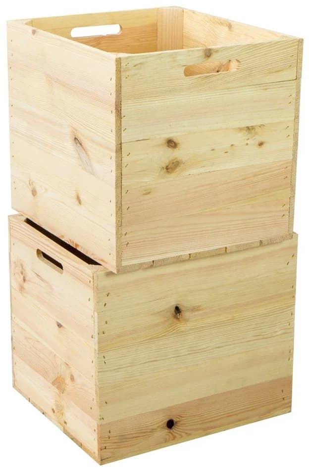 Kistenkolli Altes Land Holzkiste 2er Set Natur für Kallax - Bild 2