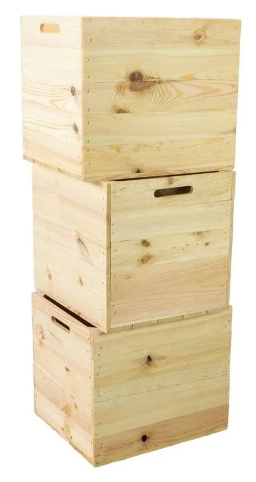 Kistenkolli Altes Land Allzweckkiste 3er Set Holzkiste Natur - Bild 2