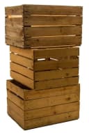 Kistenkolli Altes Land 3er Set Massive Apfelkisten Holzkiste Gebraucht Braun Bild 2