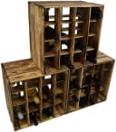 Kistenkolli Altes Land Geflammtes Weinregal 16er 40x40x27 cm Bild 3