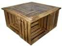 Kistenkolli Altes Land Allzweckkiste Glasplatte mit Holzrahmen geflammt 85x85cm Bild 2