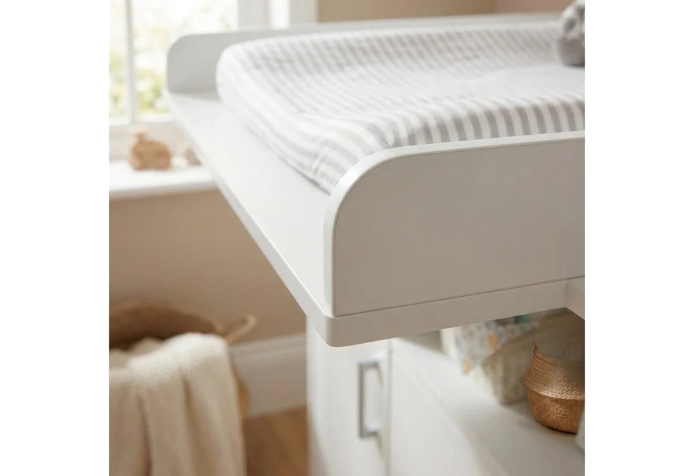 ecoMI Wickelkommode Wickeltisch Kommode mit abnehmbaren Wickelaufsatz in Weiß - Bild 3