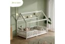 ecoMI Kinderbett Hausbett mit Rausfallschutz und Lattenrost Bild 1