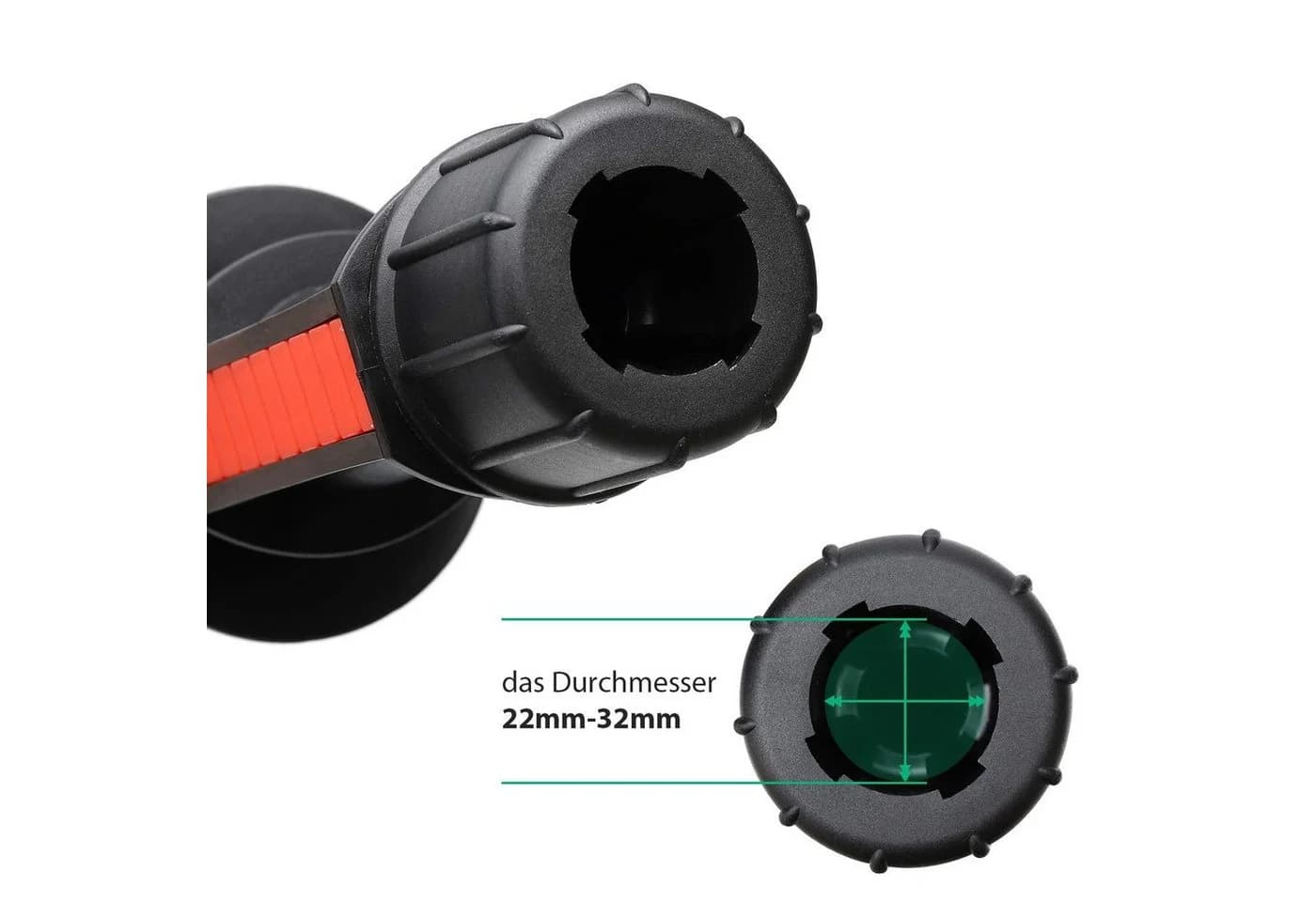 Sekey Sonnenschirmhalter Schwarz/Rot PVC mit Aufhängehaken