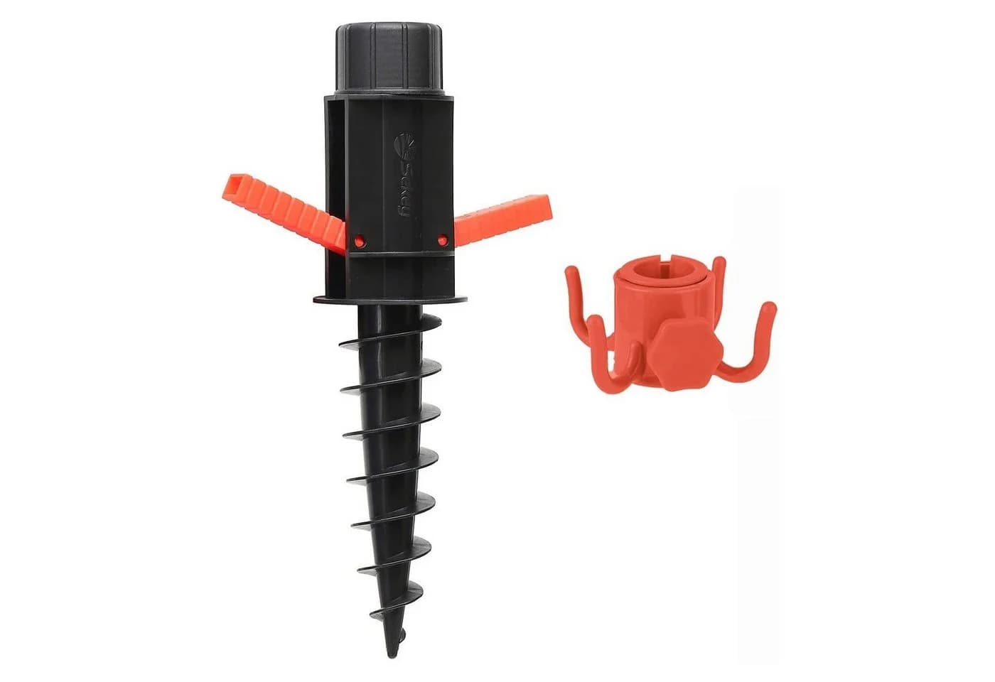 Sekey Sonnenschirmhalter Schwarz/Rot PVC mit Aufhängehaken - Bild 2