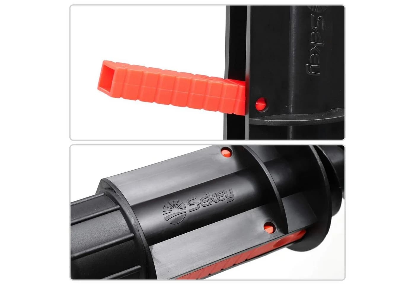 Sekey Sonnenschirmhalter Schwarz/Rot PVC mit Aufhängehaken - Bild 4