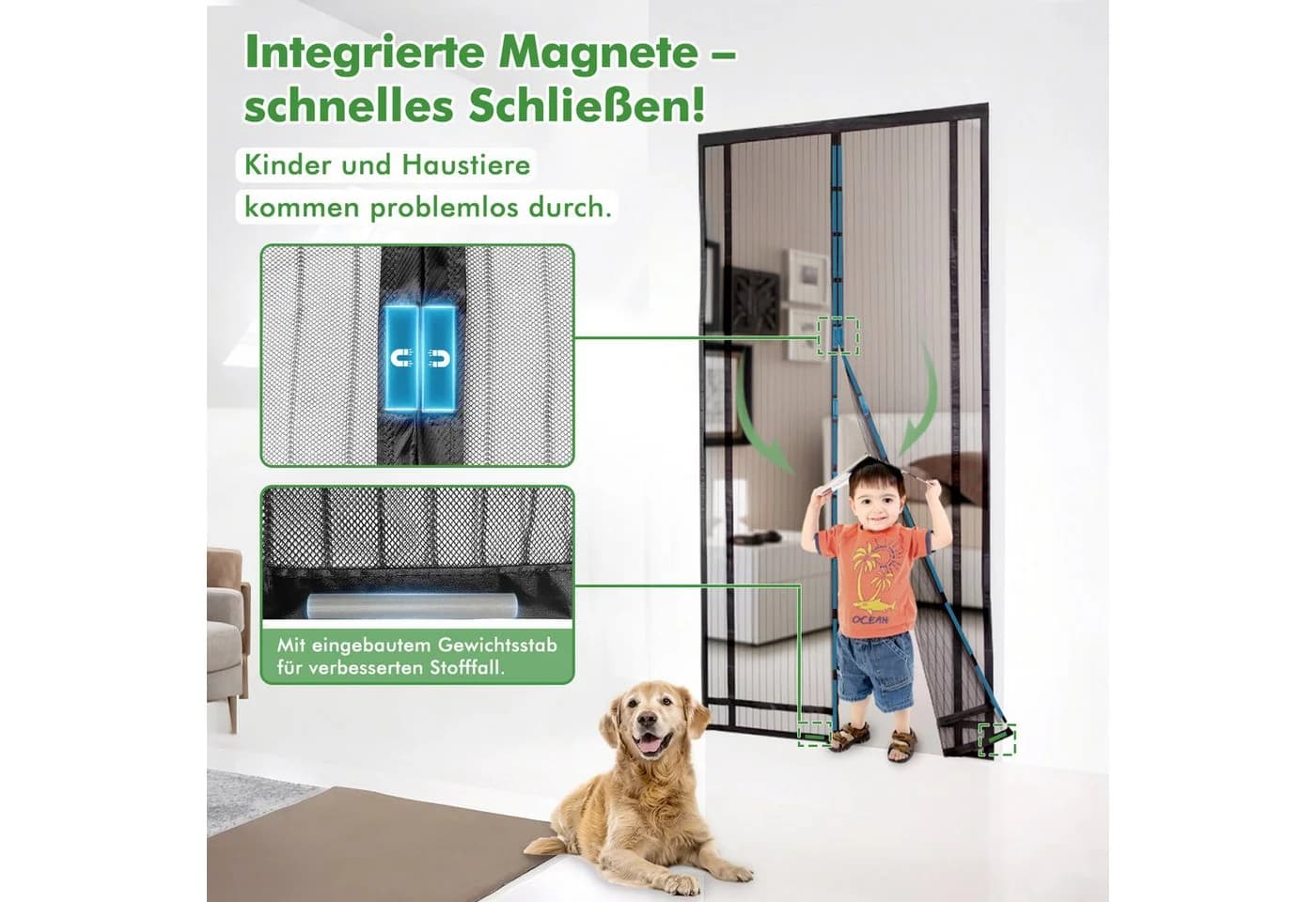 Sekey Magnetisches Insektenschutznetz für Türen zuschneidbar - Bild 4