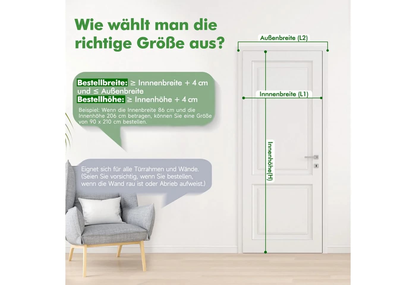 Sekey Magnetisches Insektenschutznetz Tür Grau Zuschneidbar - Bild 5