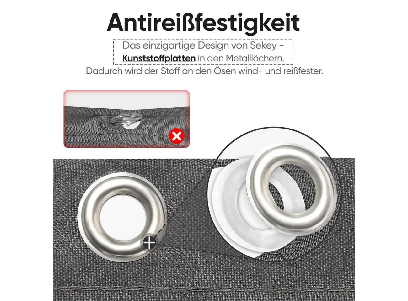 Sekey Balkonsichtschutz Wetterfest Anthrazit 75cm Hoch - Bild 4