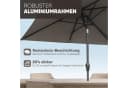 Sekey Aluminium Sonnenschirm Rechteckig Braun mit Kurbel Bild 3