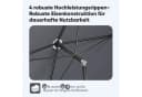 Sekey Rechteckschirm Grau Neigbar Balkonschirm UV50+ Schutz Bild 3