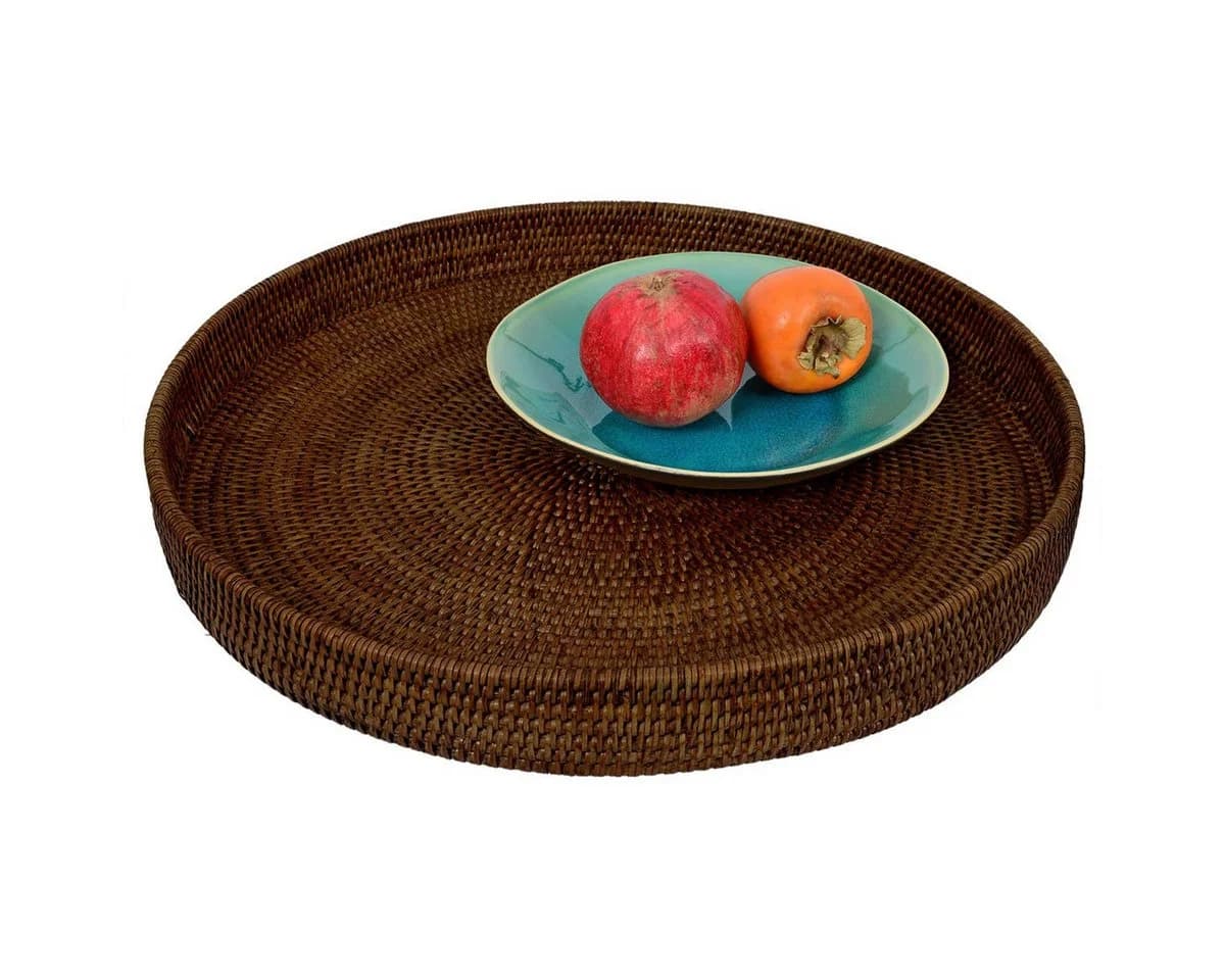 fiolini Dekotablett Rund Ø 48 cm Rattan Handgefertigt - Bild 3