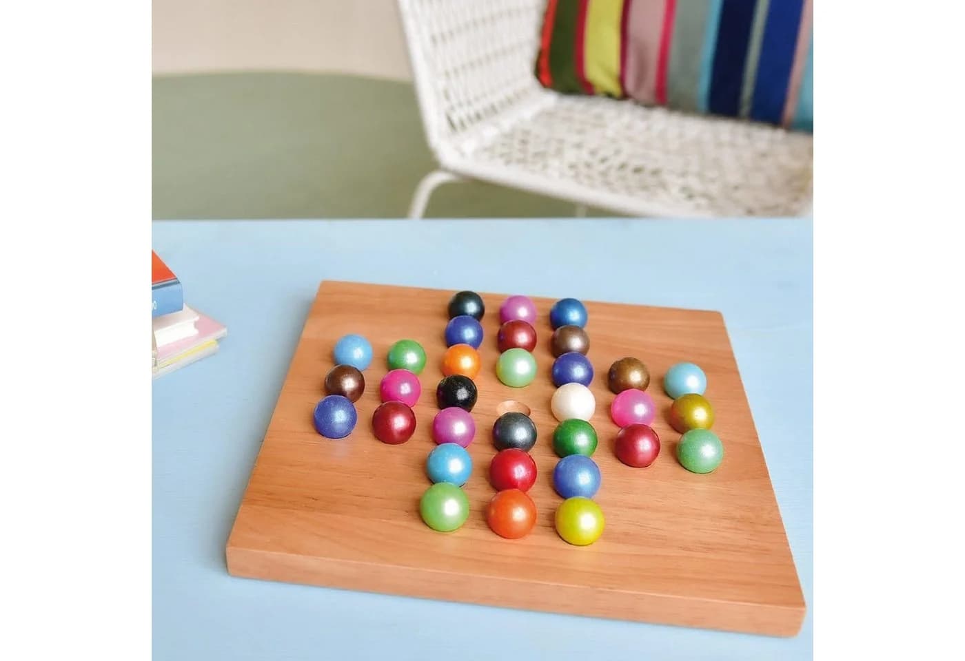 Remember Brettspiel Solitär Bunt Gummibaumholz Glas - Bild 5