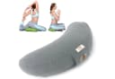 SEI Design Yogakissen Halbmond Grau Buchweizenschalen Füllung Bild 2