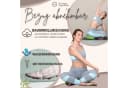 SEI Design Yogakissen Halbmond Grau Buchweizenschalen Füllung Bild 3