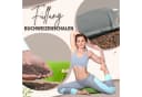 SEI Design Yogakissen Halbmond Grau Buchweizenschalen Füllung Bild 4