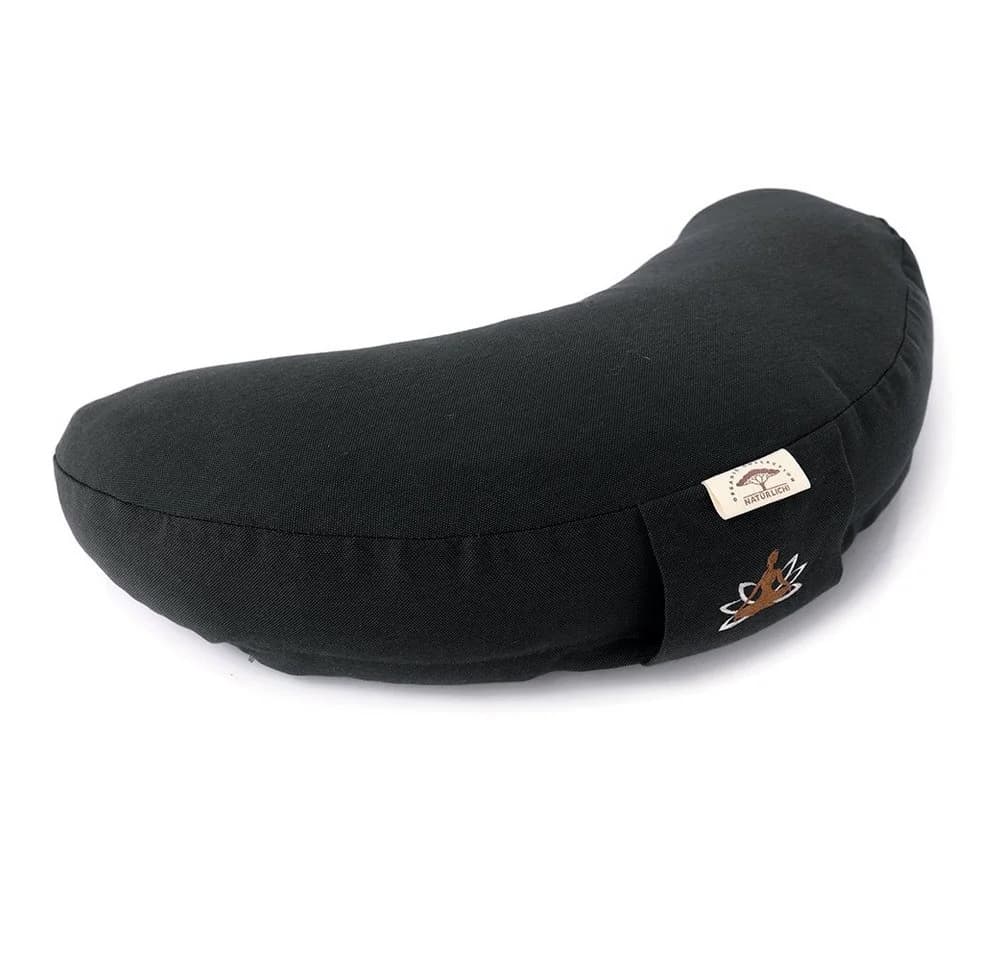 SEI Design Yogakissen Halbmond Schwarz Buchweizenschalen Füllung