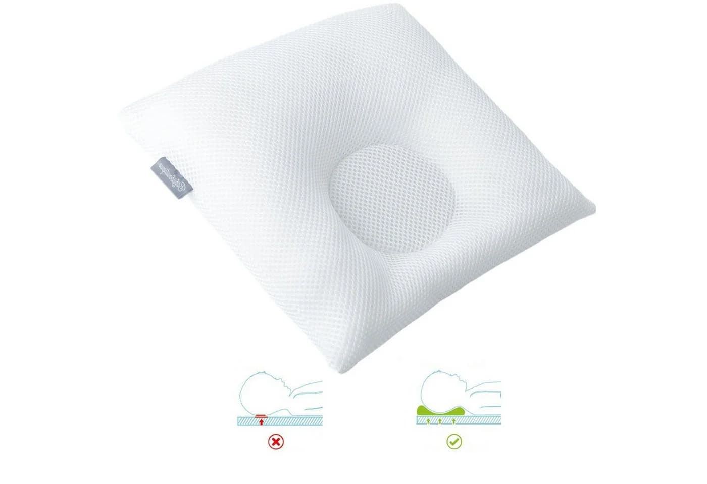 SEI Design Babykissen mit Kopfmulde Weiß Orthopädisch - Bild 3
