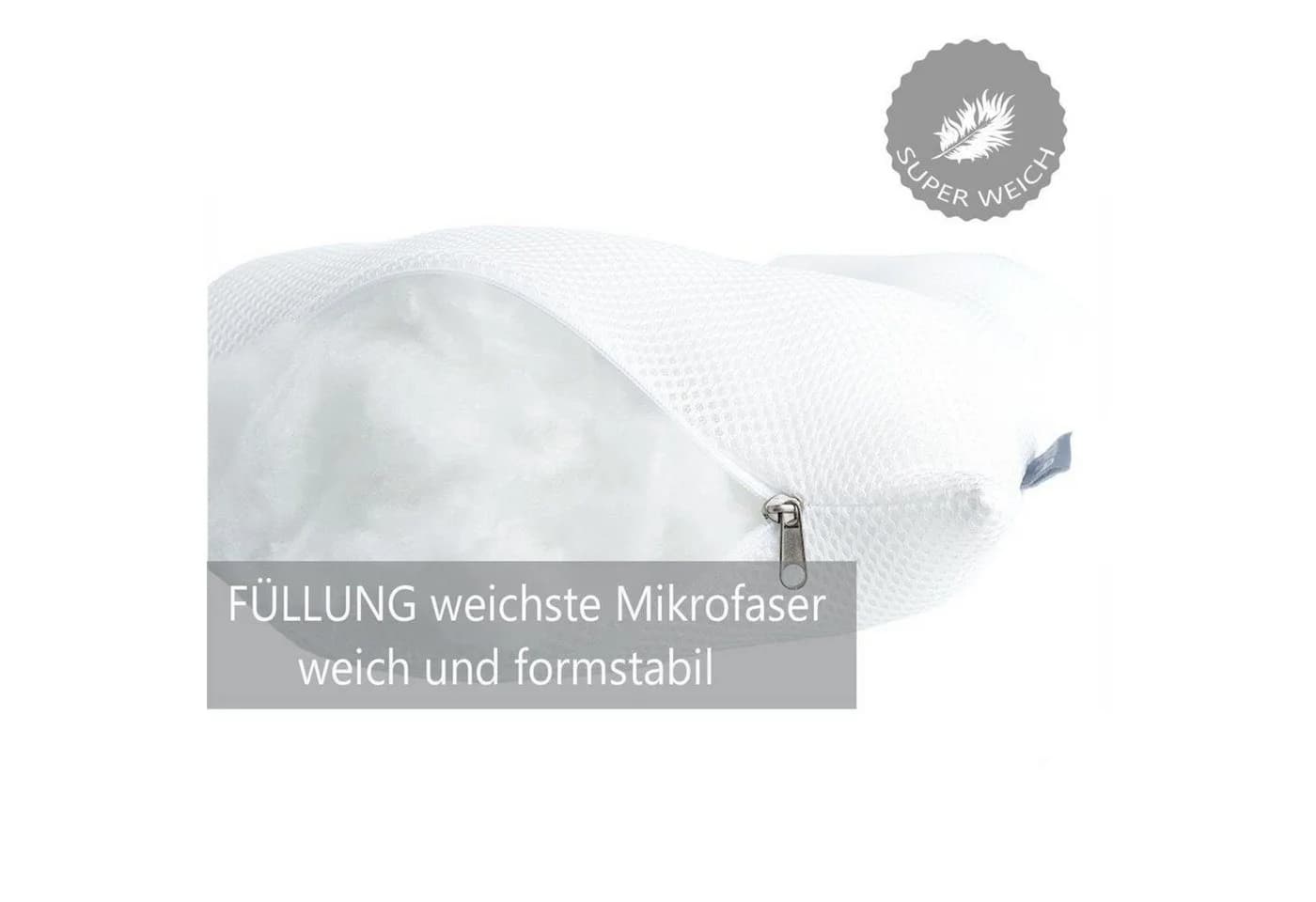 SEI Design Babykissen mit Kopfmulde Weiß Orthopädisch - Bild 4
