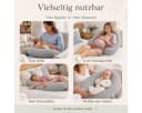 SEI Design Stillkissen XXL Ergonomisch Baumwollbezug Waffeljersey Grau Bild 1