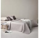 SEI Design Bettüberwurf Living Trend Taupe Hell Gesteppt Bild 1