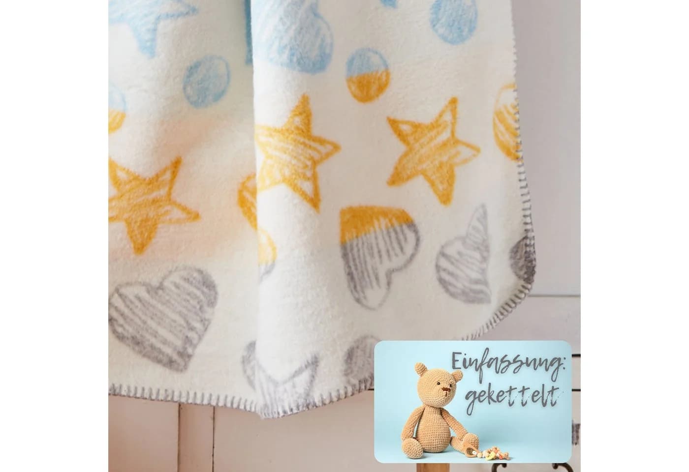 SEI Design Babydecke 90x120 cm Flauschig Weich Kuscheldecke Bunt - Bild 3