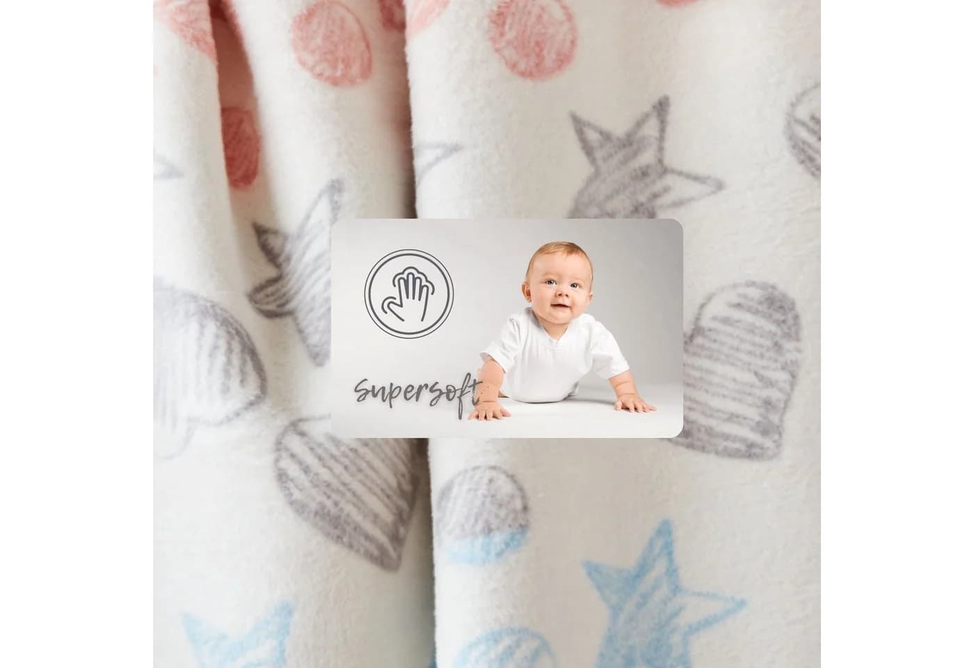 SEI Design Babydecke 90x120 cm Flauschig Weich Kuscheldecke Bunt - Bild 4