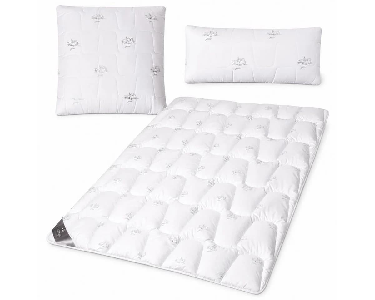 SEI Design SWAN Bettset 3-tlg. Weiß Mikrofaser Winter - Bild 2