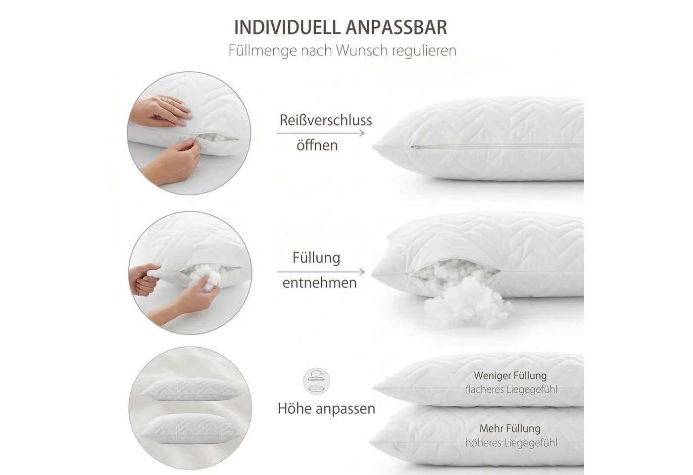 SEI Design Microfaserkissen NORDIC Collection Weiß - Bild 5