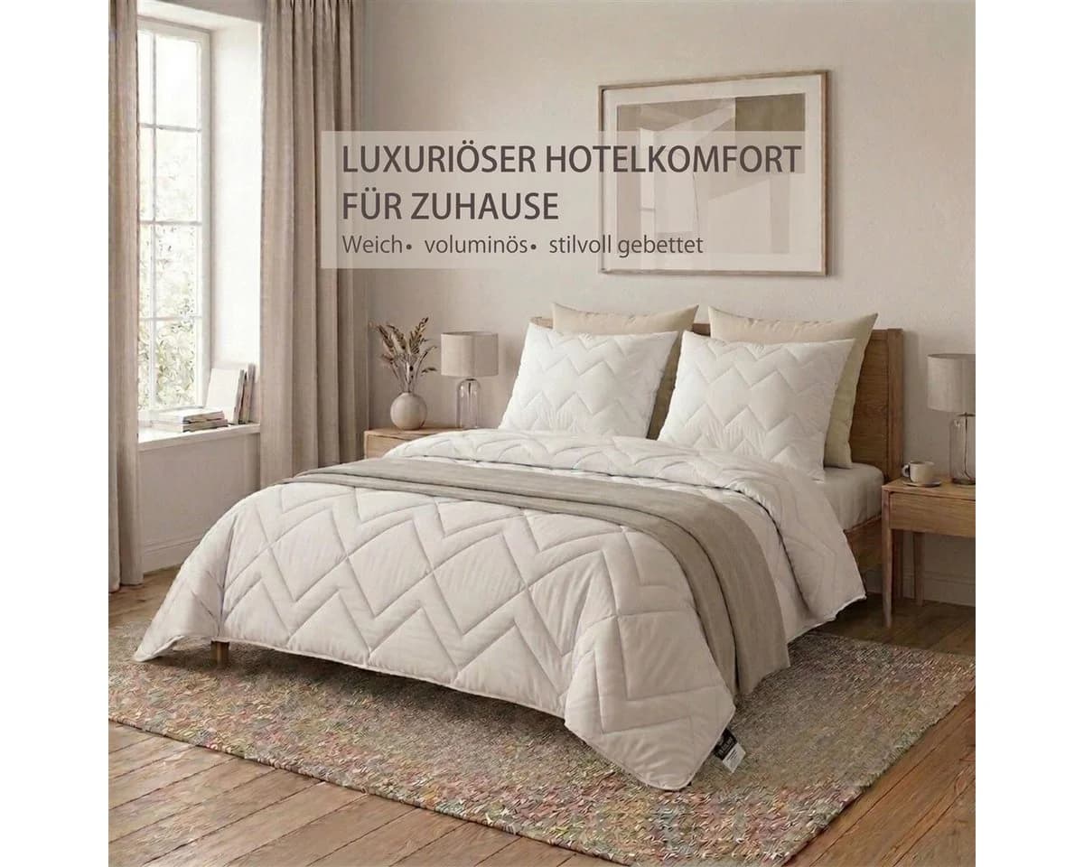 SEI Design Nordic Collection Kopfkissen Microfaser Gesteppt Weiß