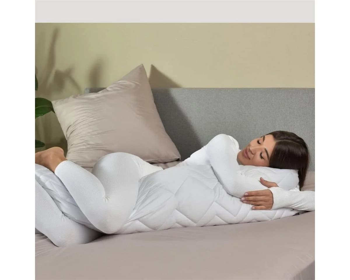 SEI Design Microfaserkissen Mikrofaser 140x40 - NORDIC Collection, Polyesterfüllung, Seitenschläfer, Rückenschläfer, Bauchschläfer, 1 Stück, 95°C waschbar - Bild 3