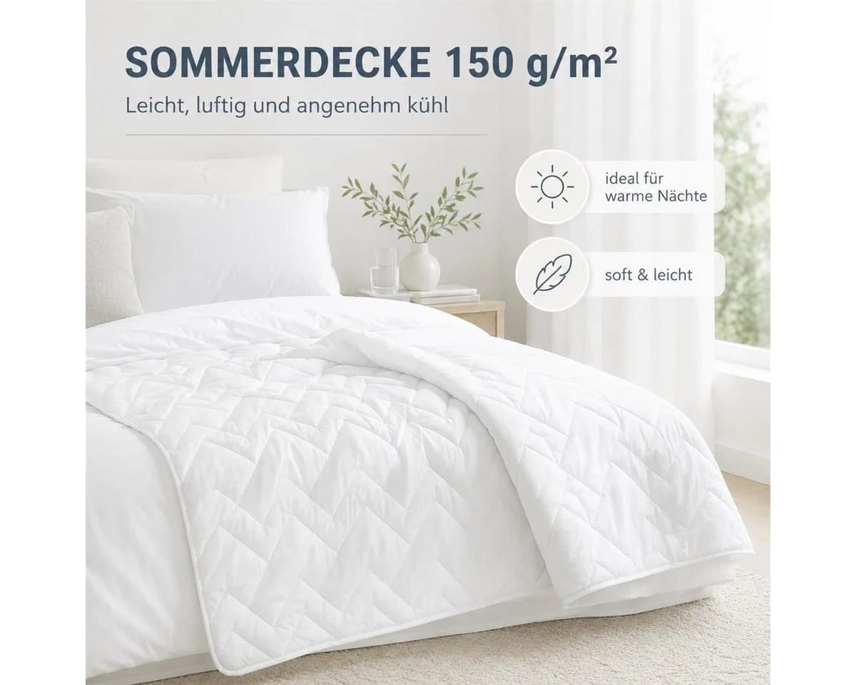 SEI Design Microfaserbettdecke Sommer Weiß Polyester - Bild 3