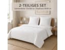 SEI Design Bett-Set Mikrofaser Einziehdecke + Kissen Weiß Nordic Collection Bild 1