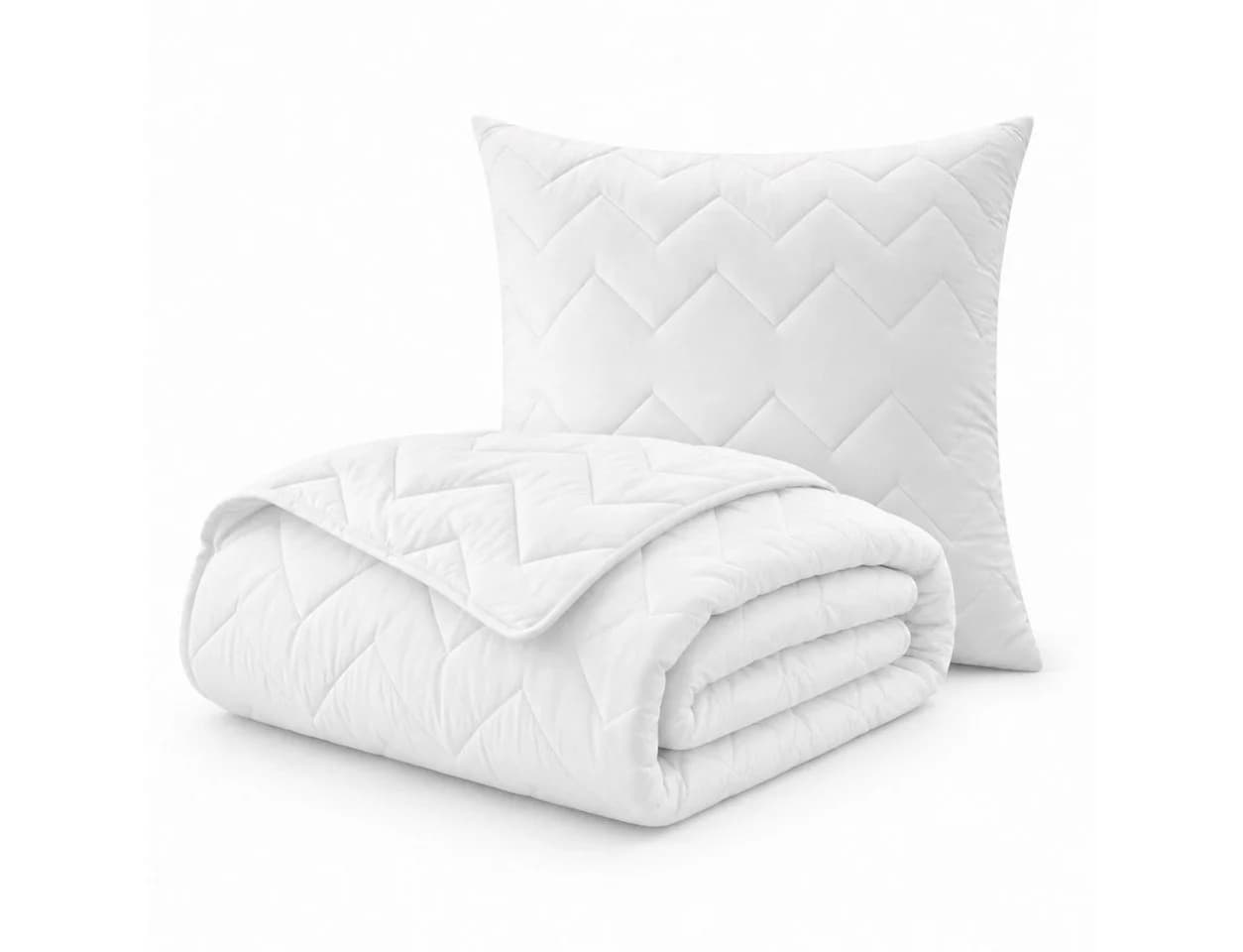 SEI Design Bett-Set Mikrofaser Einziehdecke + Kissen Weiß Nordic Collection - Bild 2