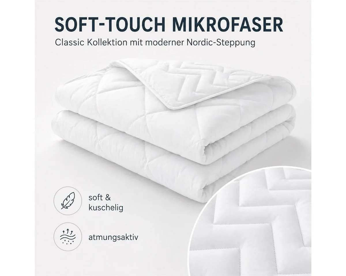 SEI Design Microfaserbettdecke Winter Steppdecke Kochfest - Bild 4