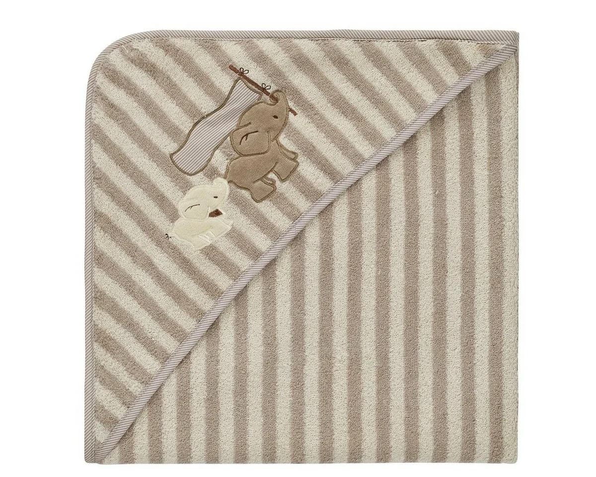 SEI Design Kapuzenhandtuch 80x80 cm Bio-Baumwolle Beige - Bild 3