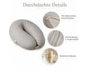 SEI Design Stillkissenbezug XXL Taupe Grey Bio-Baumwolle Bild 5