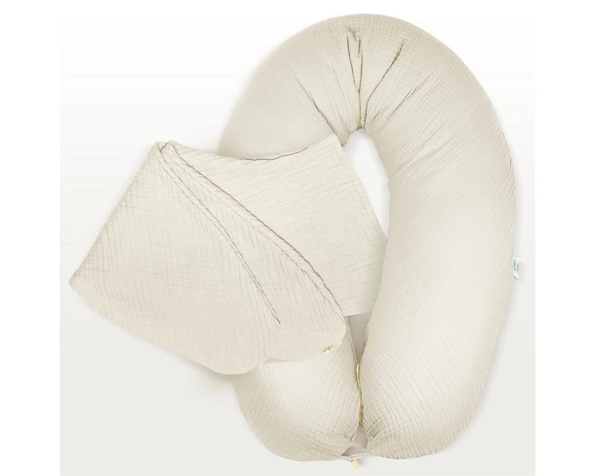 SEI Design Stillkissenbezug Musselin Natur 100% Baumwolle - Bild 2