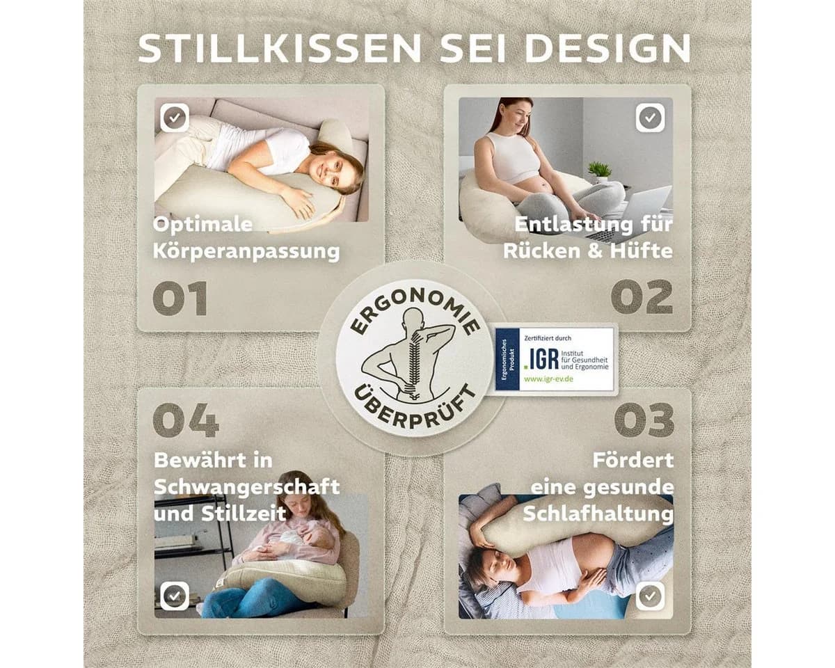 SEI Design Stillkissenbezug Musselin Natur 100% Baumwolle - Bild 5