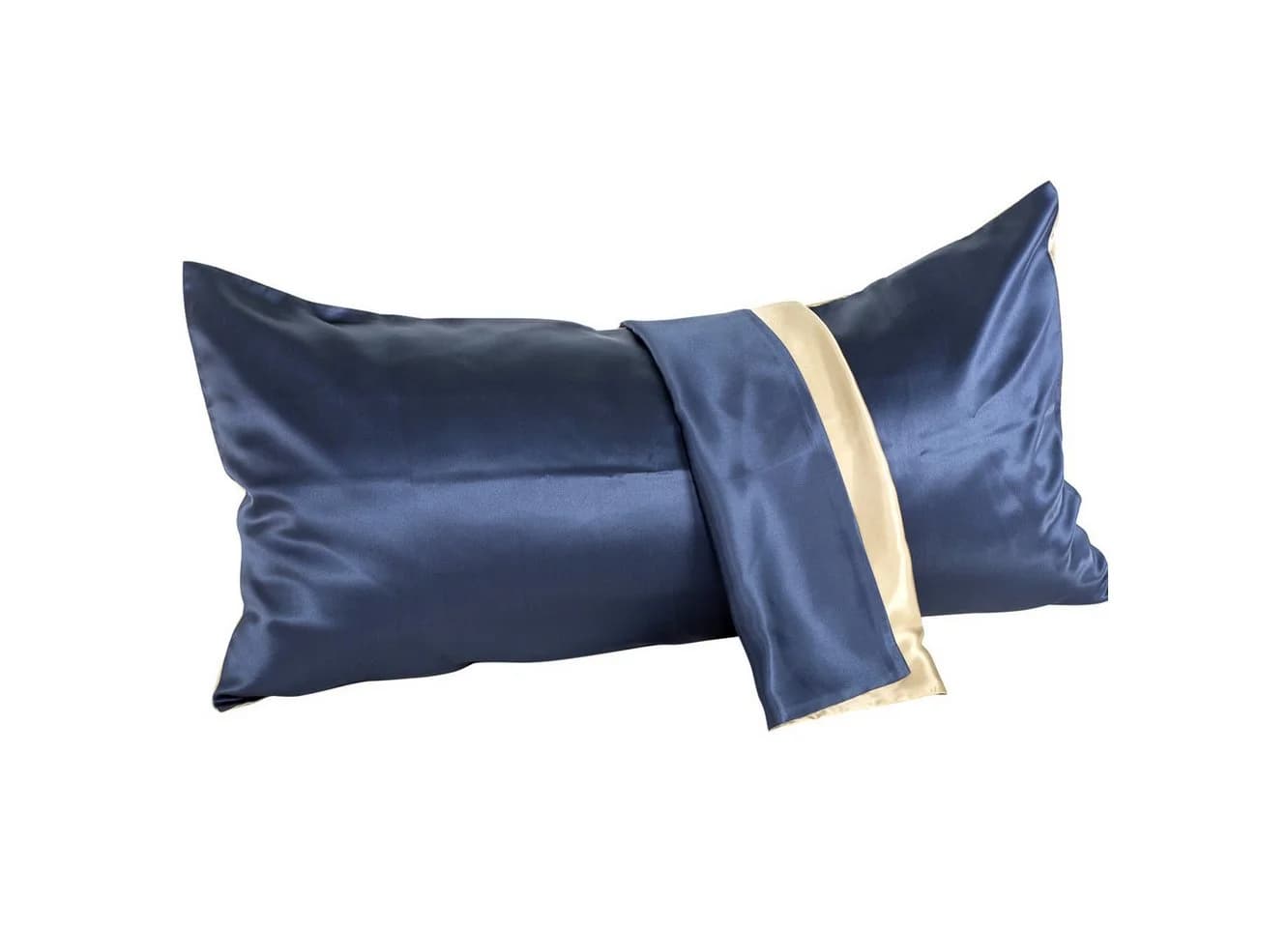 orignee Kissenbezug 100% Seide 19 Momme Blau/Beige - Bild 2