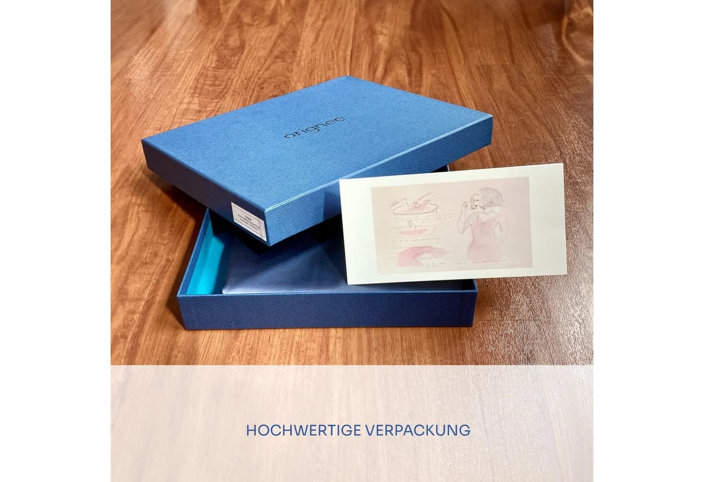 orignee Kissenbezug 100% Seide 19 Momme Streifensatin Weiss - Bild 5