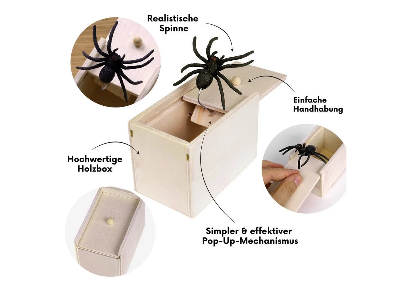 Geschenkehöhle Spider Prank Box Scherzartikel