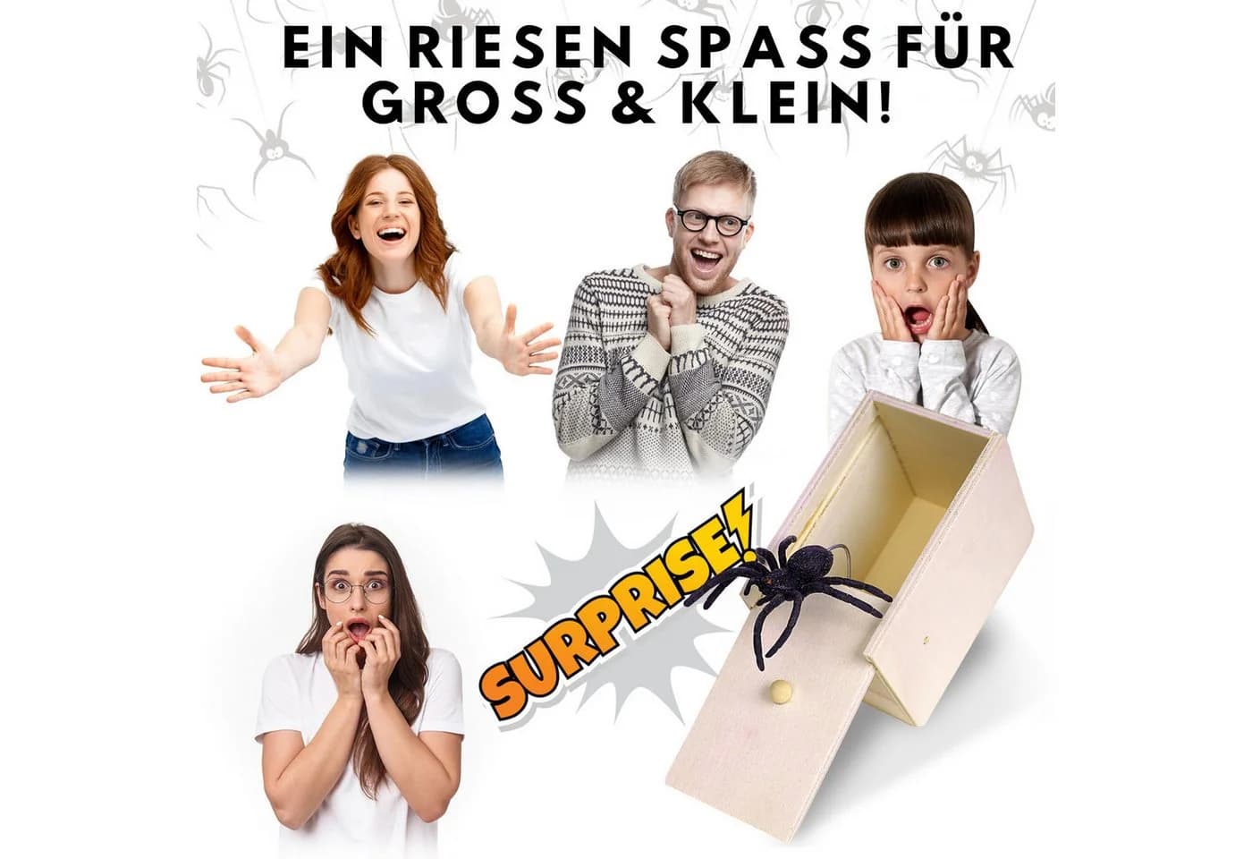 Geschenkehöhle Spider Prank Box Scherzartikel - Bild 5